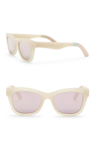 Shop Toms Traveler Paloma 51mm Square Sunglasses In White