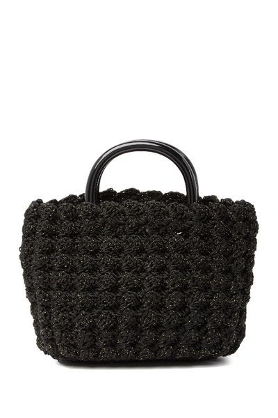 Shop Loeffler Randall Audrey Woven Bag In Black/gold