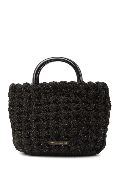 Shop Loeffler Randall Audrey Woven Bag In Black/gold