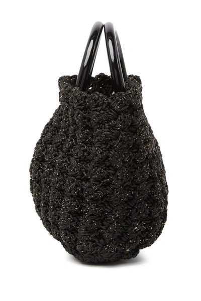 Shop Loeffler Randall Audrey Woven Bag In Black/gold