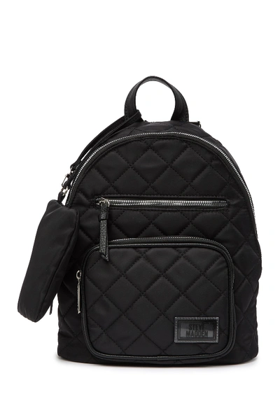 Shop Steve Madden Quilted Nylon Backpack In Black
