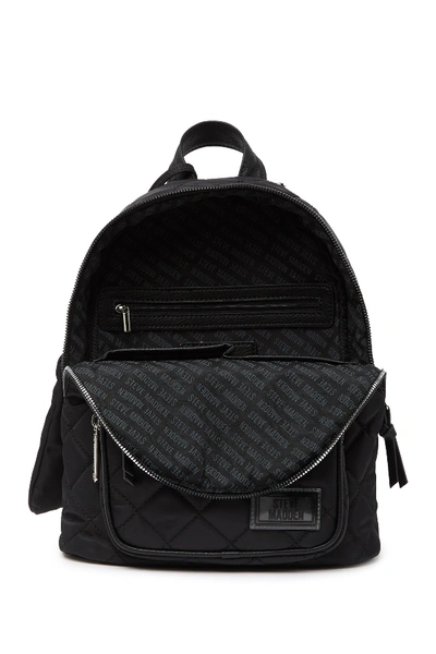 Shop Steve Madden Quilted Nylon Backpack In Black