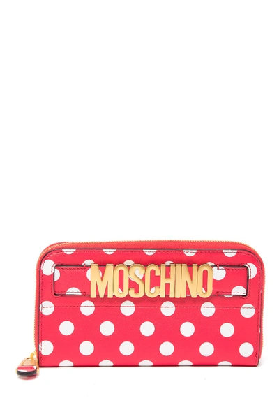 Shop Moschino Wallet In Rosso