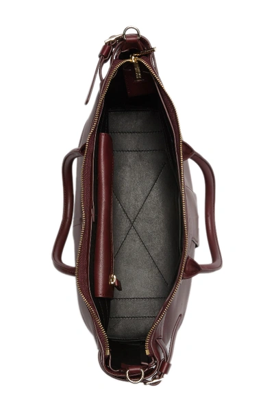 Shop Theory T Bar Ames Leather Bag In Claret