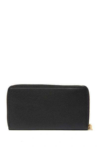 Shop Alexander Mcqueen Continental Leather Wallet In Black