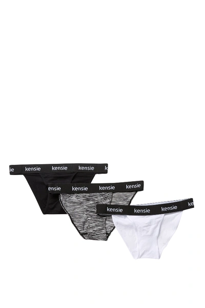 Kensie Laser Cut Seamless Panties - Pack of 3