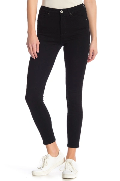 Shop Articles Of Society Heather High Rise Skinny Jeans In Blackout