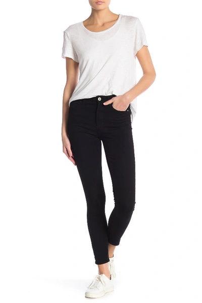 Shop Articles Of Society Heather High Rise Skinny Jeans In Blackout