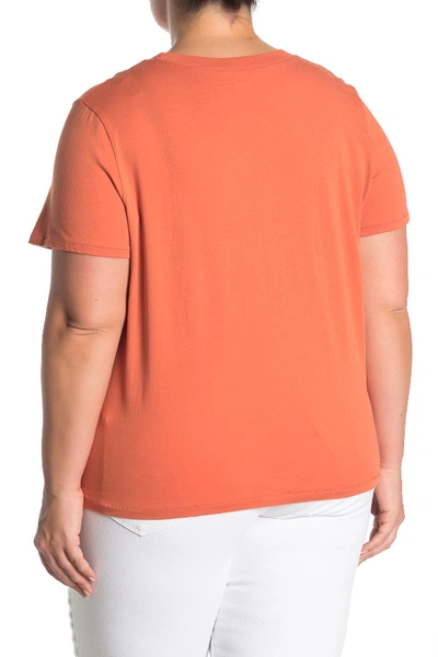 Shop Madewell Northside Vintage T-shirt (regular & Plus Size) In Afterglow Red