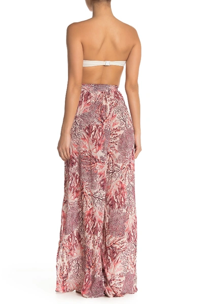 Shop Maaji Passion Reef Print Palazzo Cover-up Pants In Coral