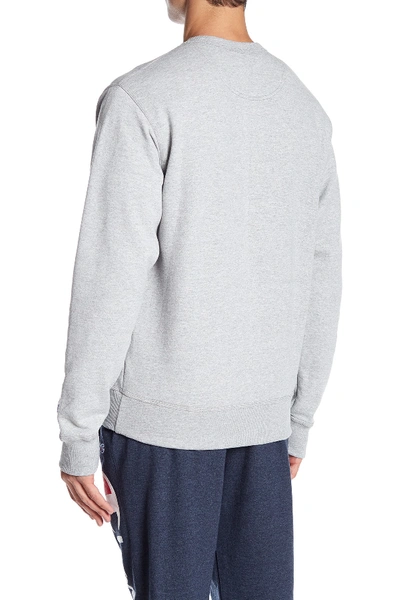 Shop Champion Graphic Powerblend Crew Neck Pullover In Oxford Grey