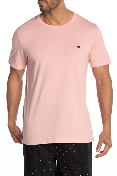 Shop Tommy Hilfiger Crew Neck Tee In Guava