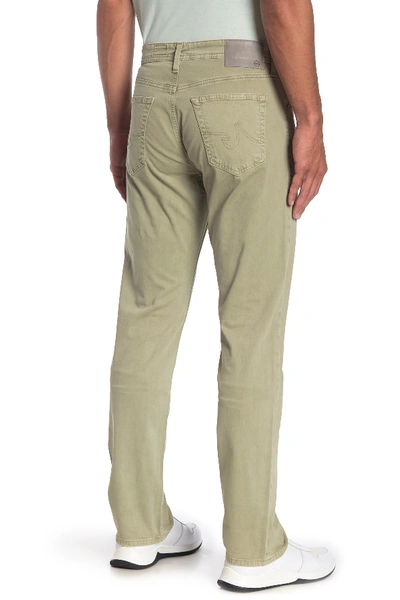 Shop Ag Everett Sud Slim Straight Leg Pants In Sulfur Dry Cypress