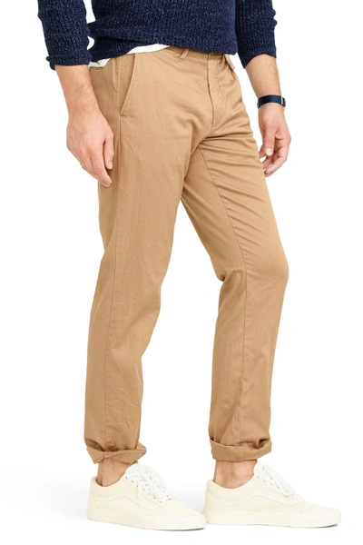 Shop J Crew 484 Slim Fit Stretch Chino Pants In River Brown