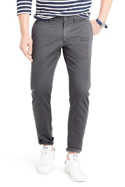 Shop J Crew 484 Slim Fit Stretch Chino Pants In Coal Grey
