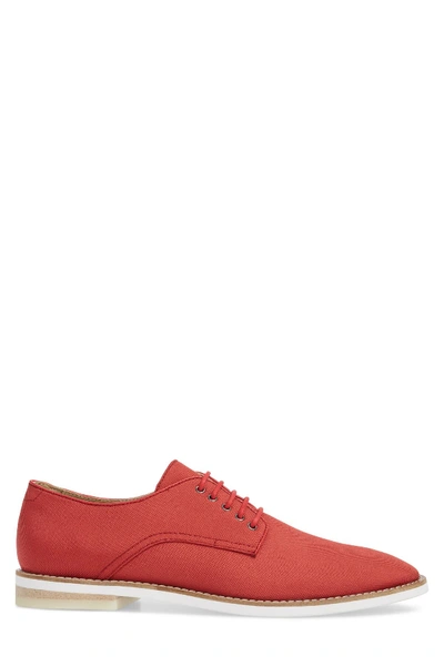 Shop Calvin Klein Atlee Plain Toe Derby In Brick Red