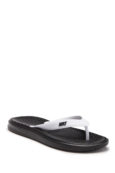Shop Nike Solay Flip-flop In 100 White/black