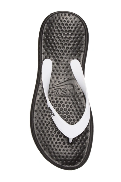 Shop Nike Solay Flip-flop In 100 White/black