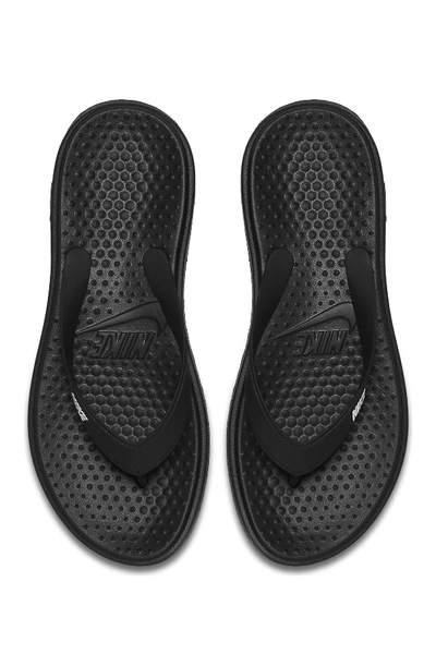 Shop Nike Solay Flip-flop In 005 Black/white