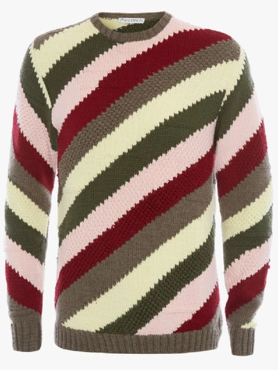 Shop Jw Anderson Chunky Stripe Jumper In Red