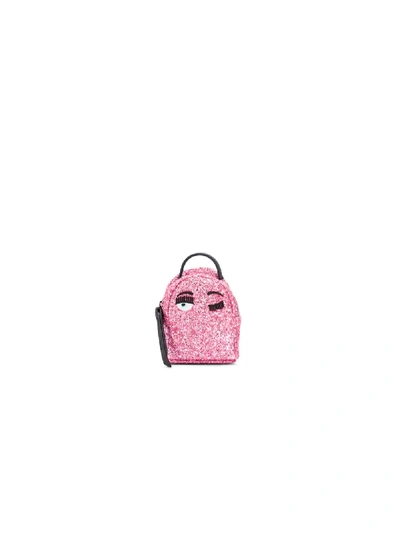 Shop Chiara Ferragni Mini Glitter Backpack In Pink