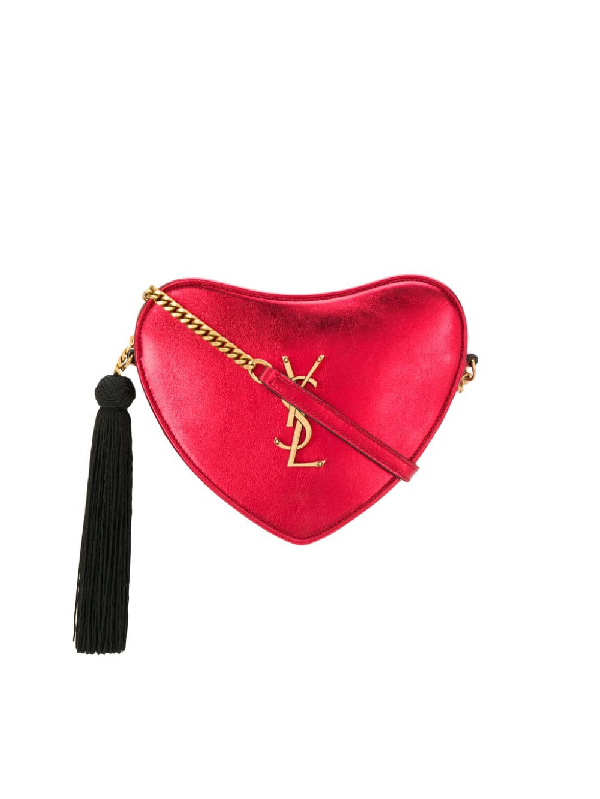 ysl heart bag red