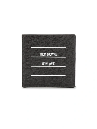 Shop Thom Browne Paper Label Cardholder In Black