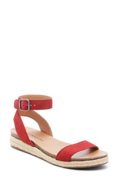 Shop Lucky Brand Garston Espadrille Sandal In Garnet Leather