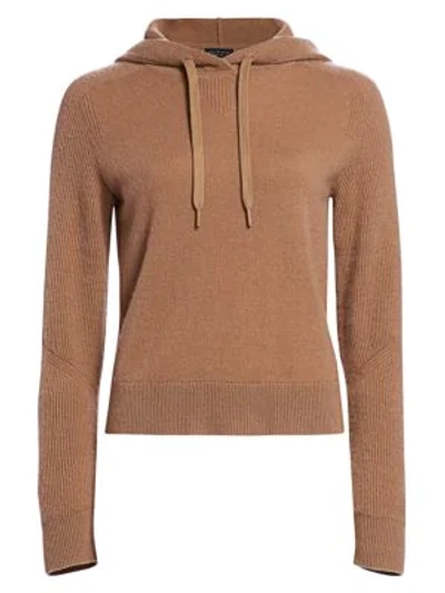 Shop Rag & Bone Women's Logan Cashmere Hoodie In Camel