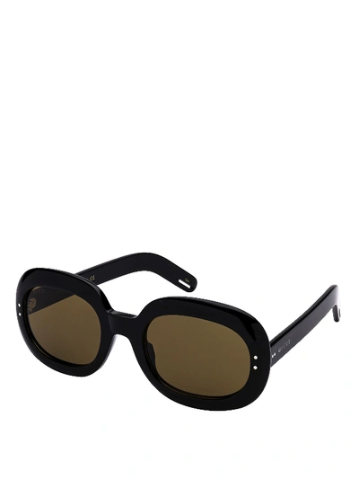 Shop Gucci Black Round Sunglasses