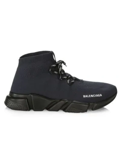 Shop Balenciaga Speed Lace-up Trainers In Steel Grey