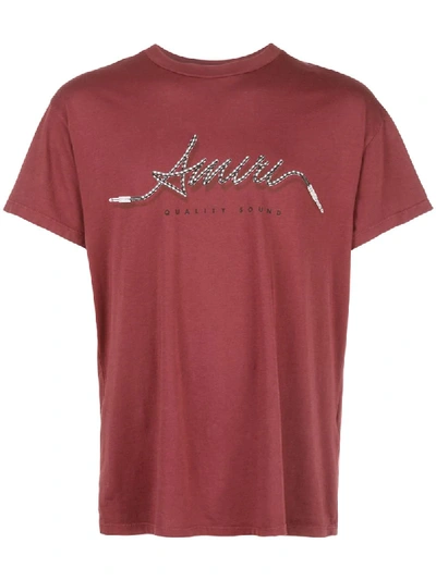 Shop Amiri T-shirt Mit Logo-print In Red