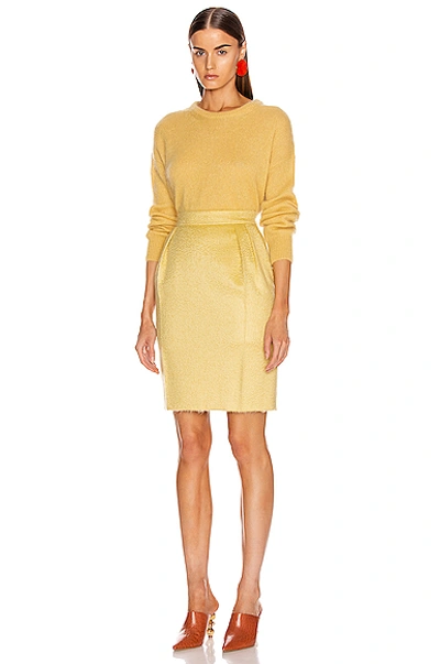 Shop Max Mara Turchia Skirt In Yellow