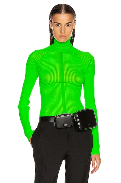 Shop Acne Studios Komina Knit Top In Flou Green