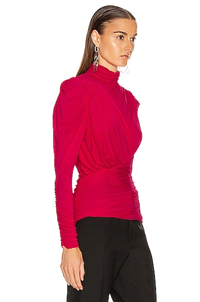 Shop Isabel Marant Jalford Top In Neon Pink
