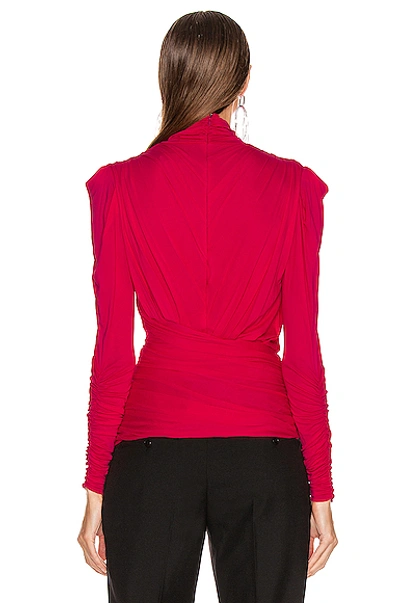 Shop Isabel Marant Jalford Top In Neon Pink