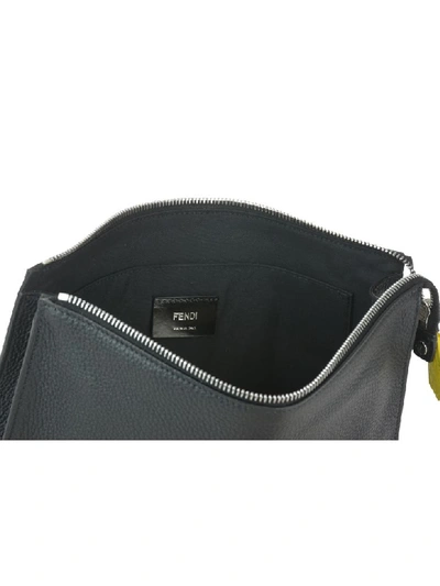 Shop Fendi Bag Bugs Pouch In Black