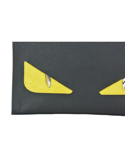 Shop Fendi Bag Bugs Pouch In Black