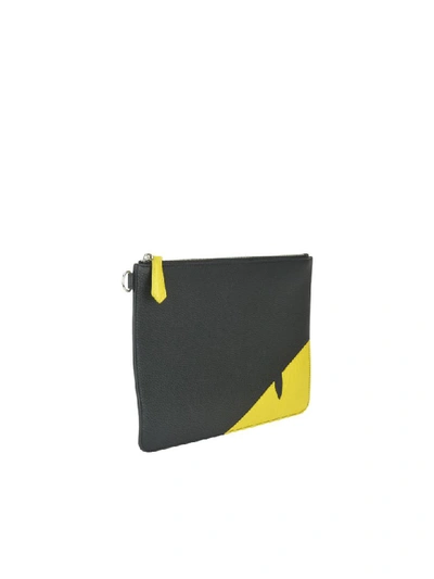 Shop Fendi Bag Bugs Pouch In Black