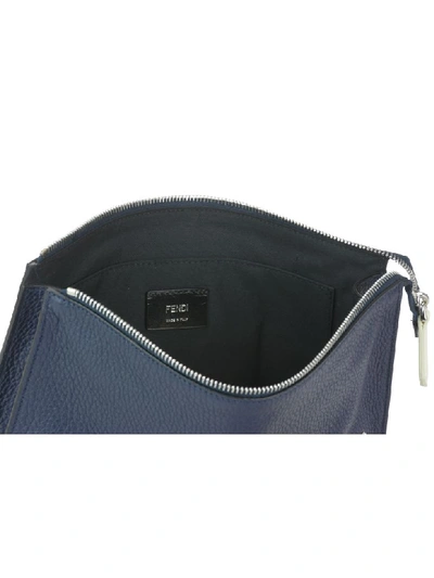 Shop Fendi Bag Bugs Pouch In Blue