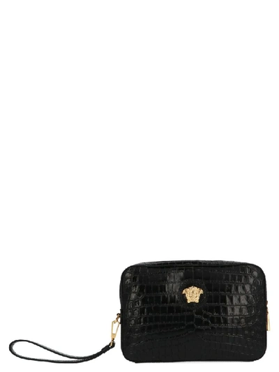 Shop Versace 'medusa' Bag In Black