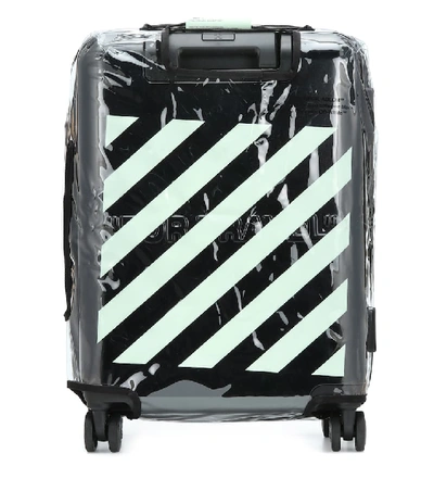 Shop Off-white Quote Carry-on Suitcase In Black