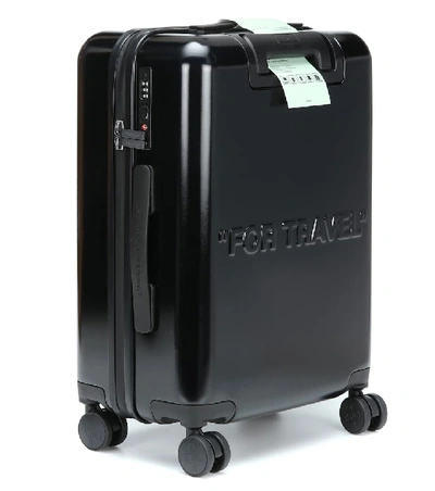 Shop Off-white Quote Carry-on Suitcase In Black