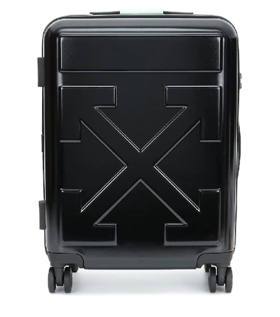 Shop Off-white Quote Carry-on Suitcase In Black