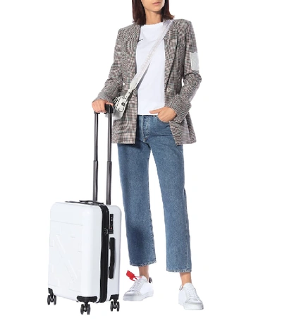 Shop Off-white Quote Carry-on Suitcase In White