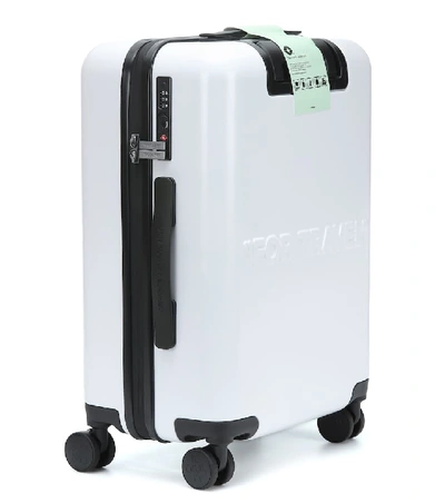 Shop Off-white Quote Carry-on Suitcase In White