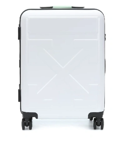 Shop Off-white Quote Carry-on Suitcase In White