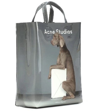 Shop Acne Studios Baker Printed Tote In Grey