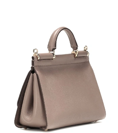 Shop Dolce & Gabbana Sicily Soft Medium Shoulder Bag In Beige