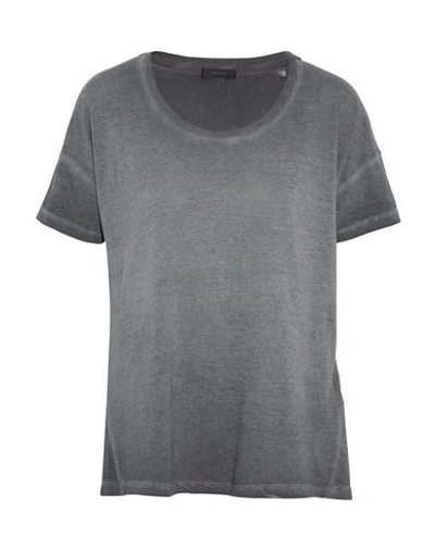 Shop Belstaff Woman T-shirt Grey Size Xs Cotton